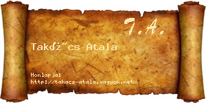 Takács Atala névjegykártya